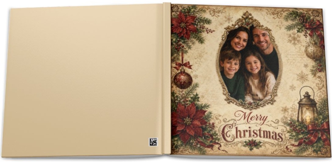 Vintage Family Christmas Photo — preview